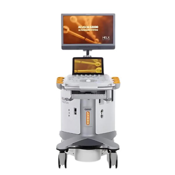 The ACUSON S3000 from Siemens represents the flagship model of the ACUSON S-series, engineered for clinical precision, productivity, and deep tissue visualization. It combines cutting-edge hardware and software innovations to meet the rigorous demands of radiology, women's health, cardiology, and vascular applications. This high-end ultrasound system supports eSieFusion™ imaging, eSieGuide Needle Tracking, and Virtual Touch™ Quantification, delivering real-time anatomical detail with unmatched accuracy. From elastography for liver assessments to detailed fetal anatomy scans, the ACUSON S3000 stands out as a premium diagnostic platform. 🔍 Key Features: eSie Fusion™ Imaging – Combines ultrasound with CT or MRI for improved anatomical correlation Virtual Touch™ Elastography – Accurate tissue stiffness measurements for liver, tumors, and more Contrast-Enhanced Ultrasound (CEUS) – For microvascular imaging and perfusion assessment Auto OB™, Auto IMT™, and eSie Measure™ – AI-driven measurement automation Advanced 4D Imaging – High-resolution fetal and pelvic imaging Dynamic TCE™ & SieClear™ – Enhance image clarity and contrast in real-time 19" High-Resolution LED Monitor – Ergonomic, tiltable design for clinical comfort DICOM, PACS Integration – Secure image transfer and hospital workflow compatibility 🧬 Clinical Applications: Radiology: Liver, kidney, thyroid, breast imaging Cardiology: Adult echo, stress echo, TDI, strain imaging OB/GYN: Early fetal anatomy, 3D/4D, and gynecological diagnostics Vascular: Carotid, DVT, AV fistula, arterial exams MSK: Muscle, tendon, and joint evaluation Elastography: Liver fibrosis staging, tumor characterization 🛠️ Included Components (May vary): Siemens ACUSON S3000 main console 19" tiltable LED monitor Probe set (linear, convex, endocavitary, volume transducers based on configuration) Gel warmer, printer, control panel Imaging software suite (OB/GYN, vascular, cardiac, elastography packages) 🩺 Ideal for hospitals and high-volume diagnostic centers looking for a reliable and precise ultrasound system with broad clinical reach and advanced imaging features.