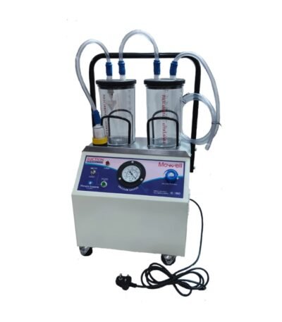 Mowell Electric Suction Machine – Twin Glass Jar | Vacuum Control & Gauge